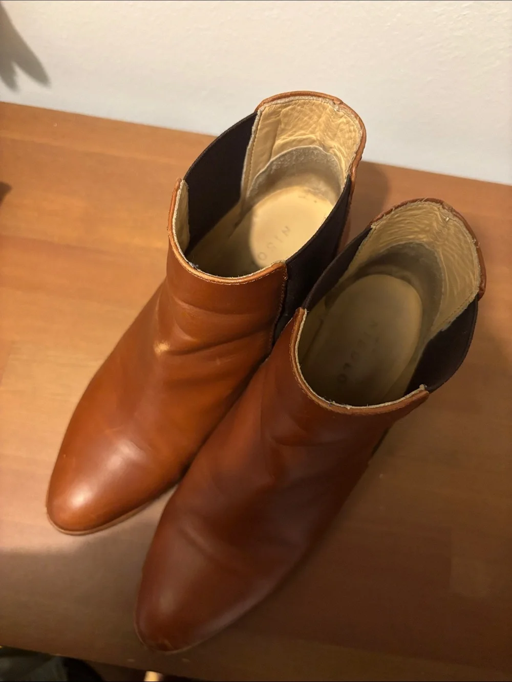 Nisolo Leather Chelsea Ankle Boots in Brandy